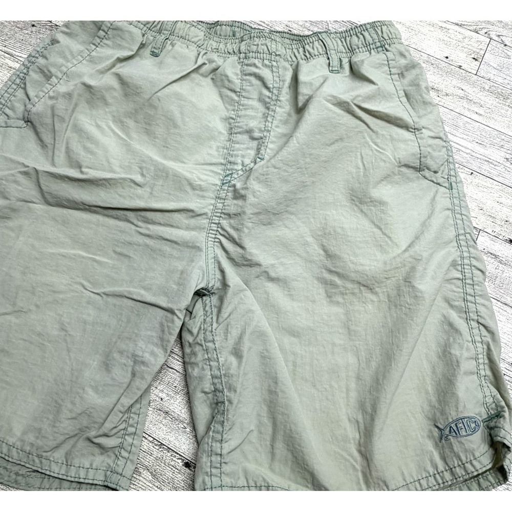 AFTCO Boyfish‎ Shorts Swim Trunks board Shorts Youth XL 18 Airy Blue Flat Nylon